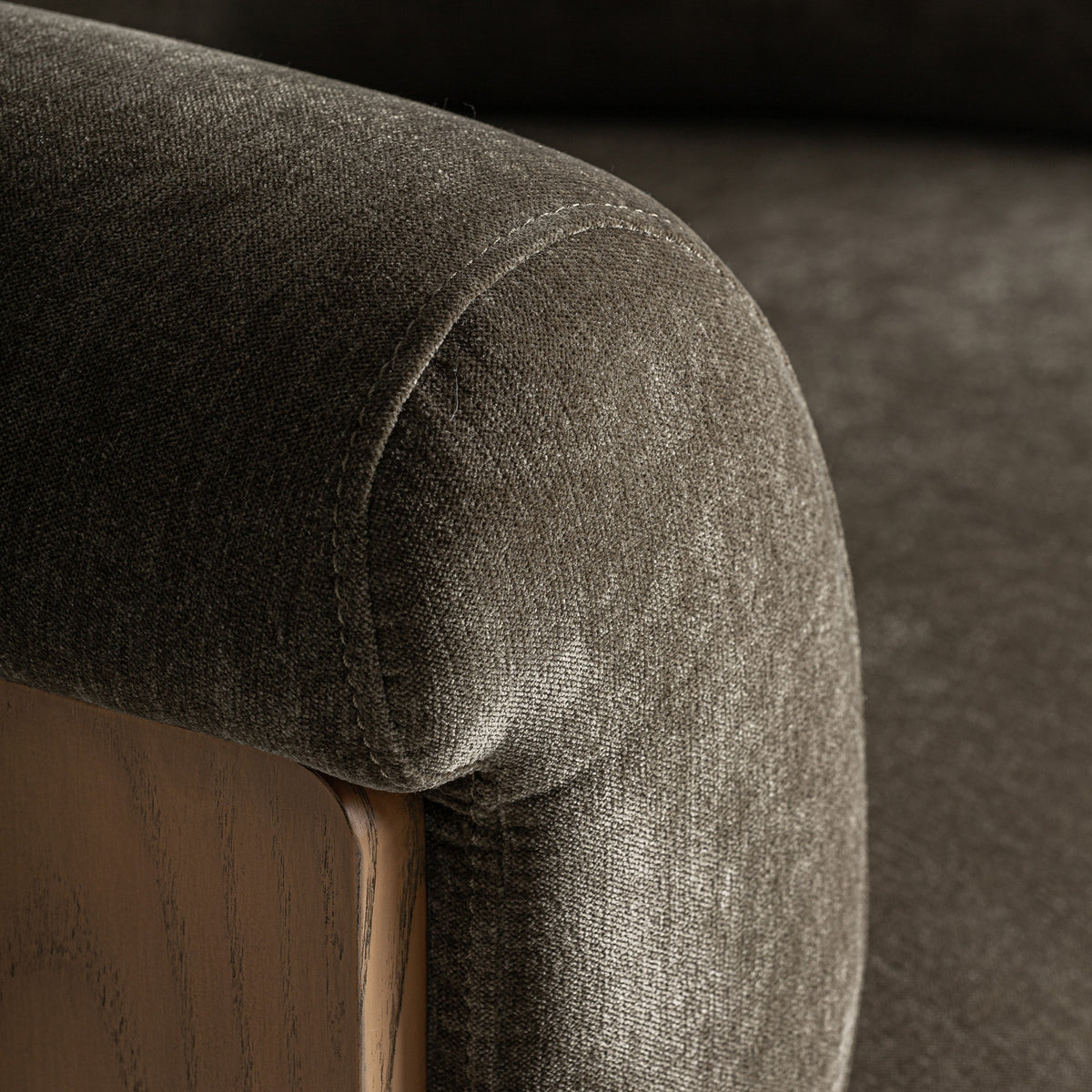 Sillón de chenilla verde Es Pujols