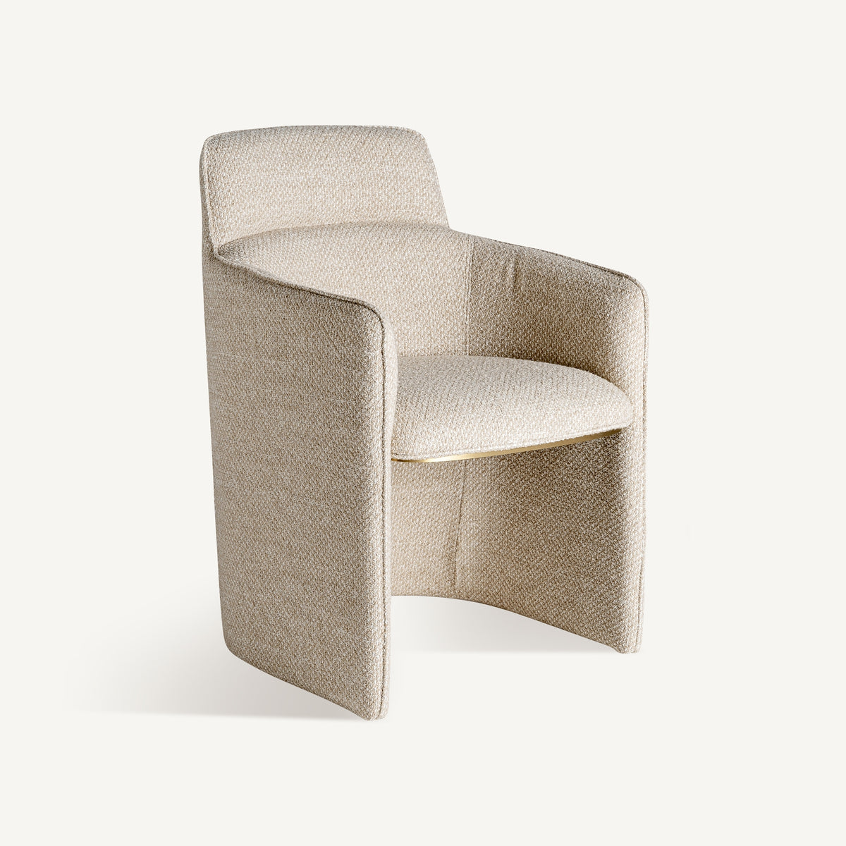 Sillón de comedor tapizado beige Cala Carbó