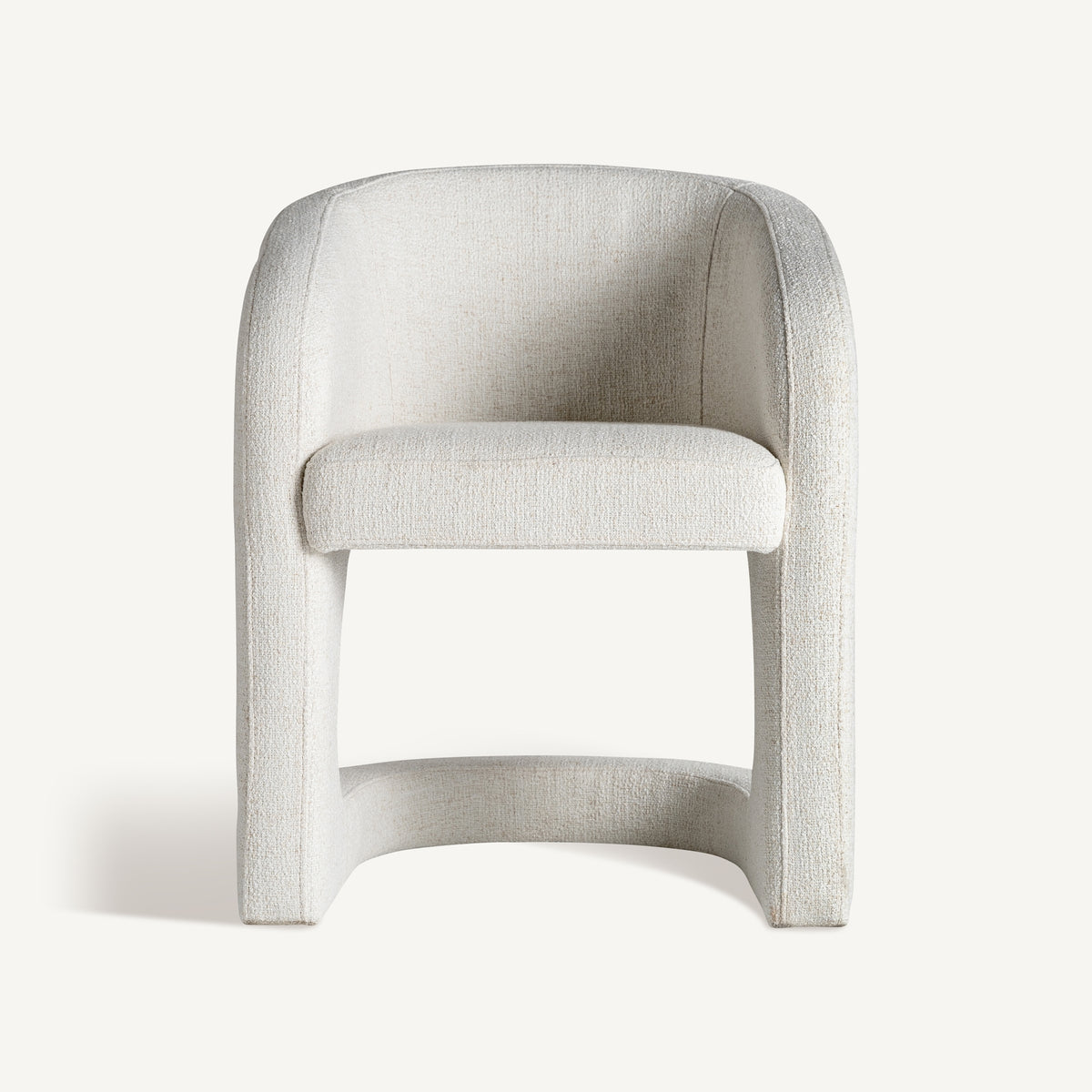 Sillón de comedor tapizado blanco roto Cala Bassa