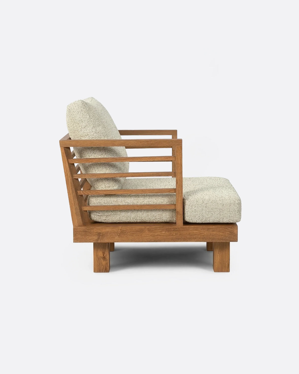 Sillón de exterior de teca y olefina Strauss