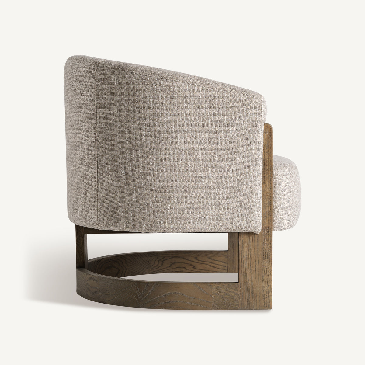 Sillón de fresno natural tapizado topo Sa Talaia