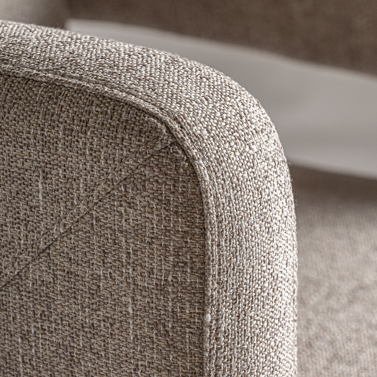 Sillón de fresno tapizado beige Santa Agnès