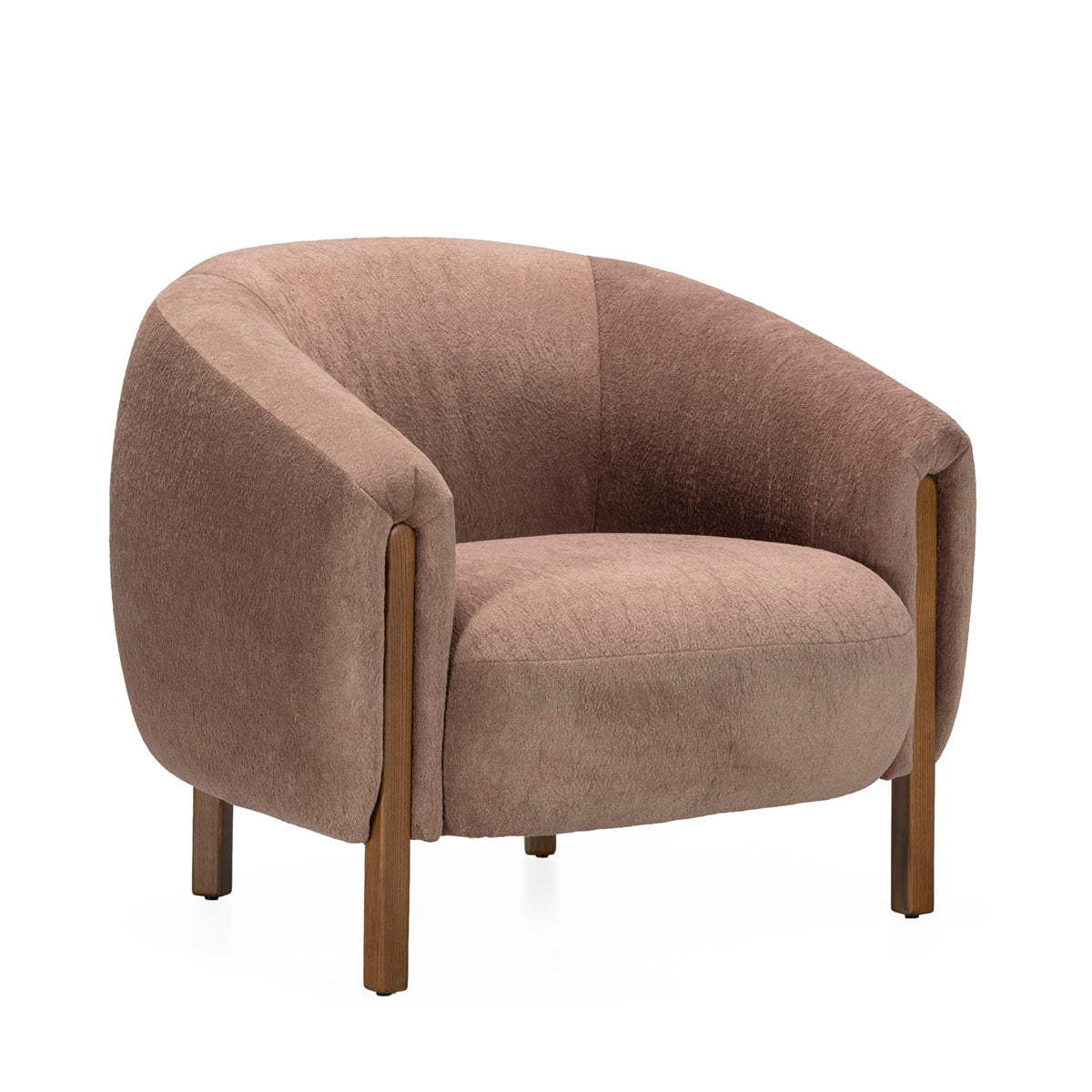 Sillón de madera de fresno y tela Feira