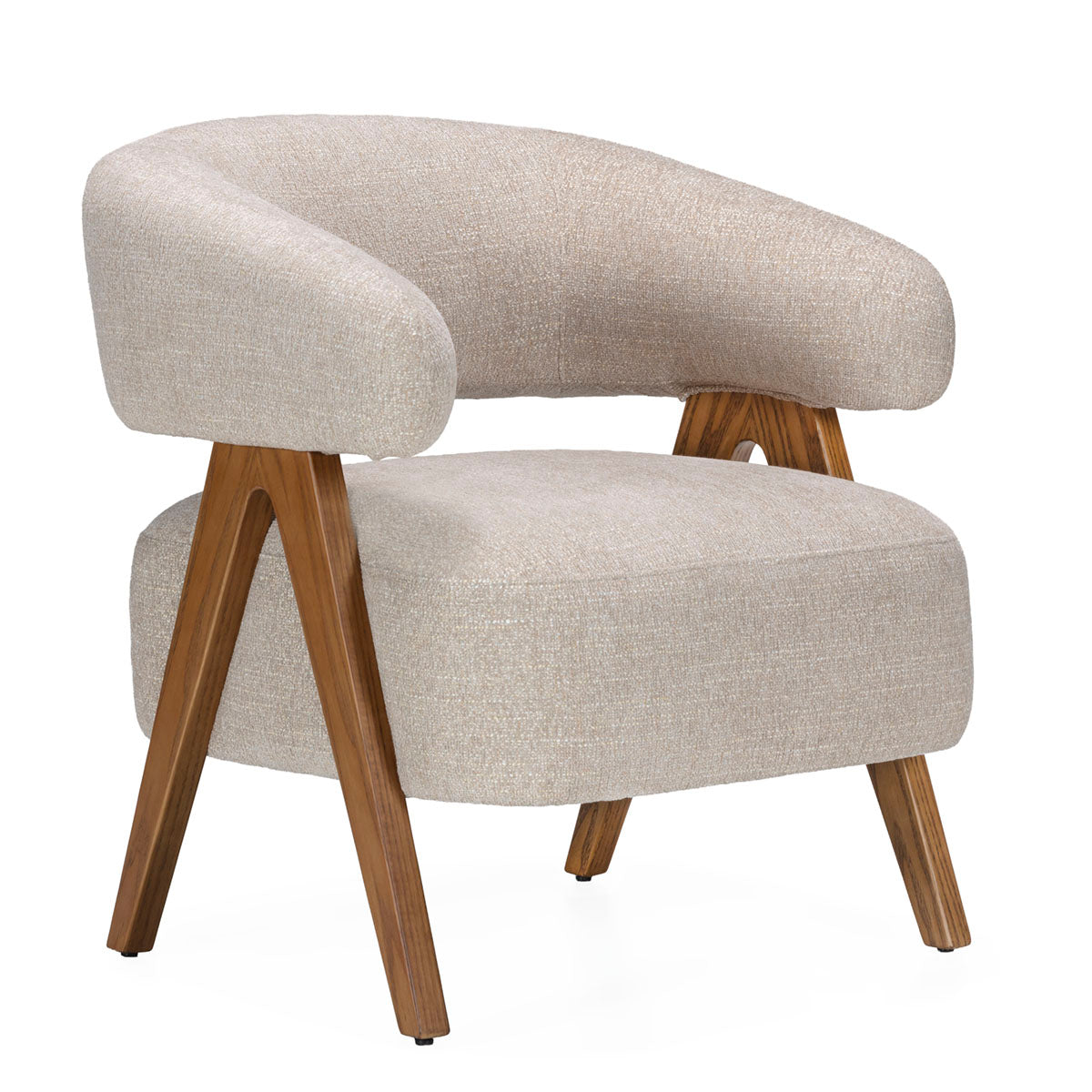 Sillón de madera de fresno y tela Panorama