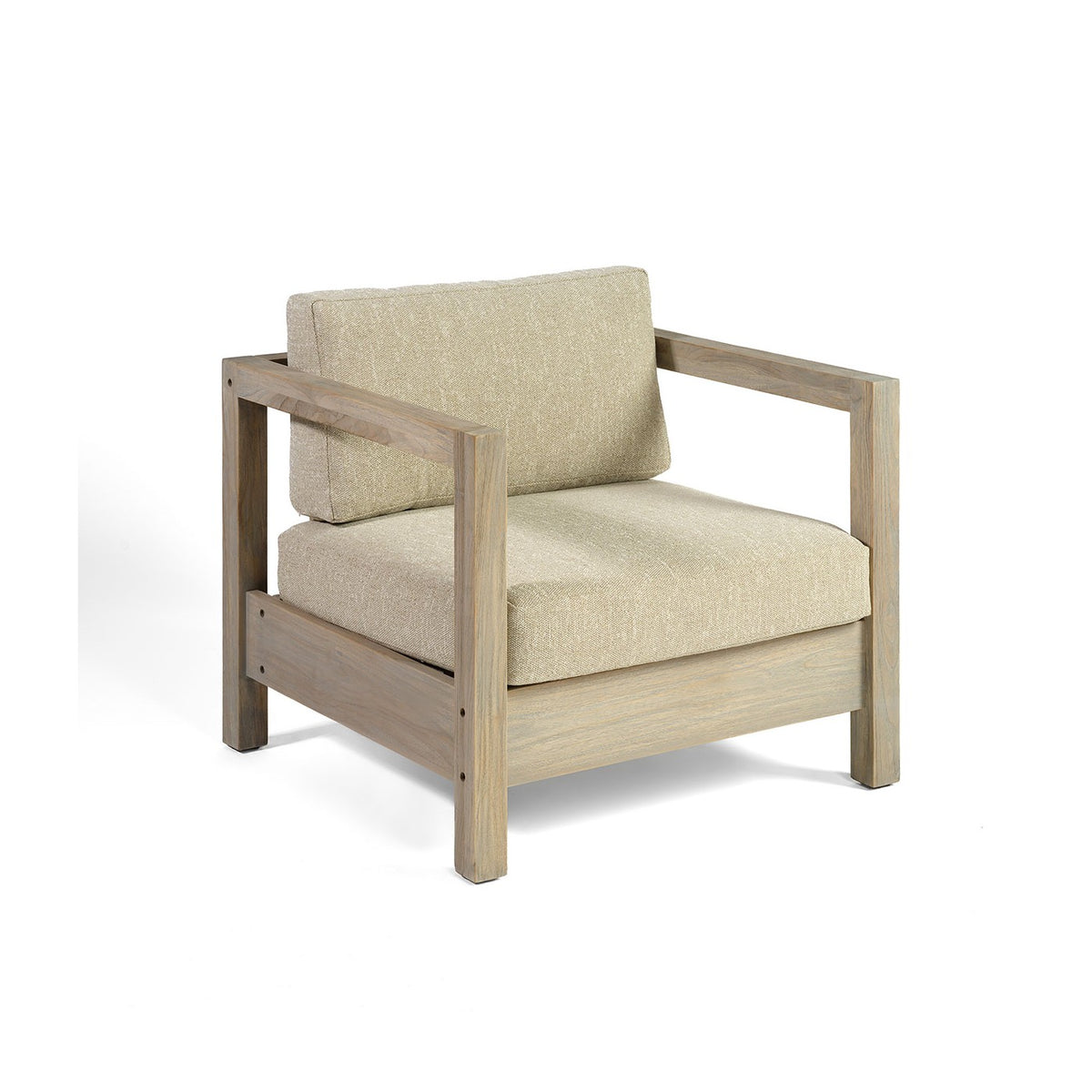 Sillón de exterior de teca blanqueada Firgas