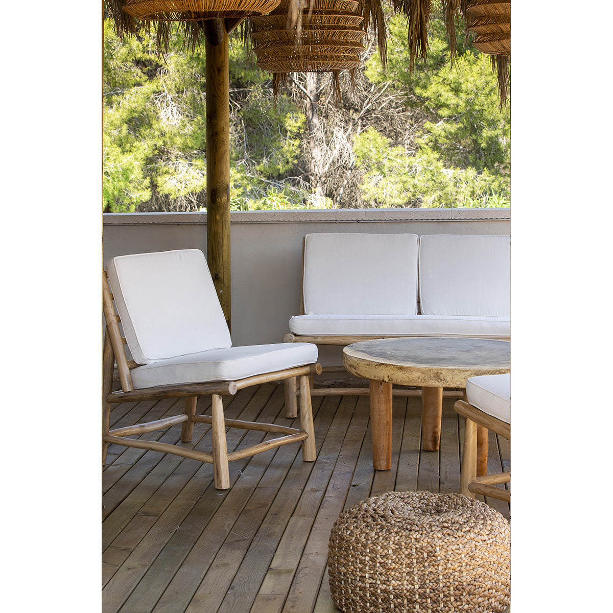 Sillón de madera de teca Rodos