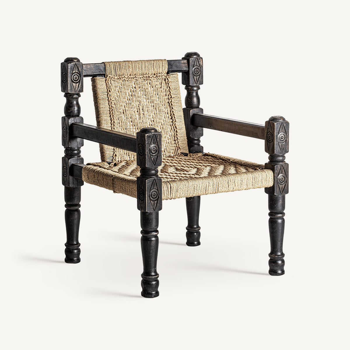 Sillón de madera recuperada y cuerda Cala Saona
