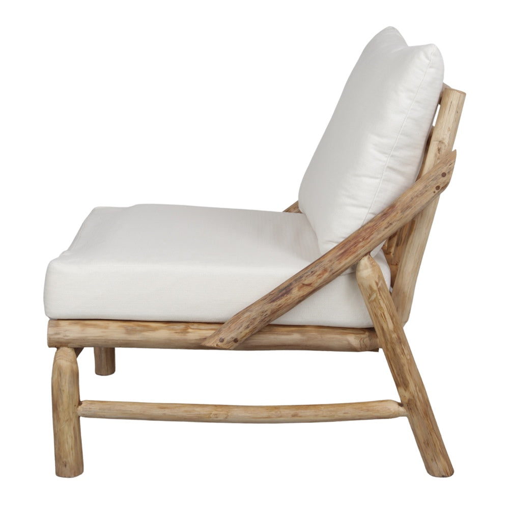 Sillón de madera tropical con cojines Arneb