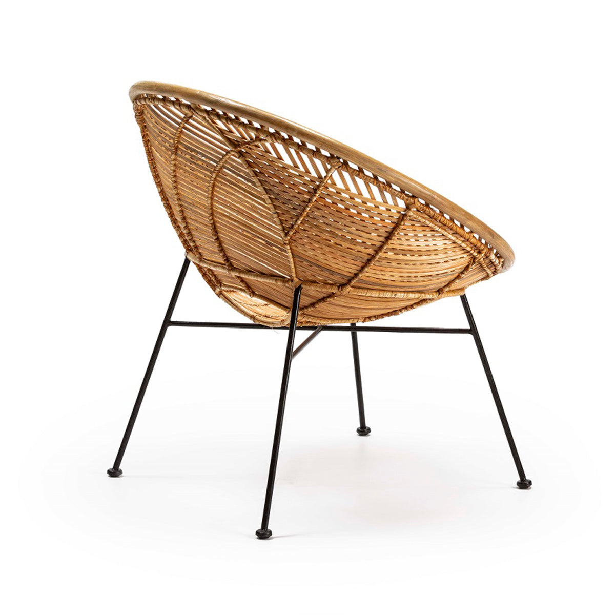 Sillón de mimbre y metal Lumezzane