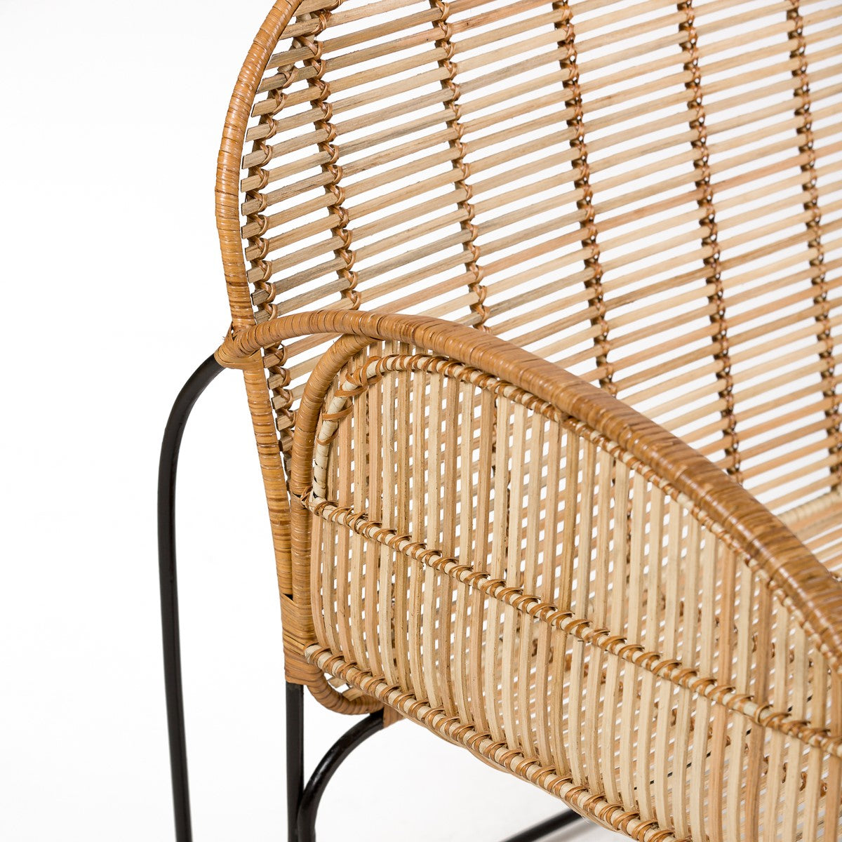 Sillón de mimbre y metal Ottaviano