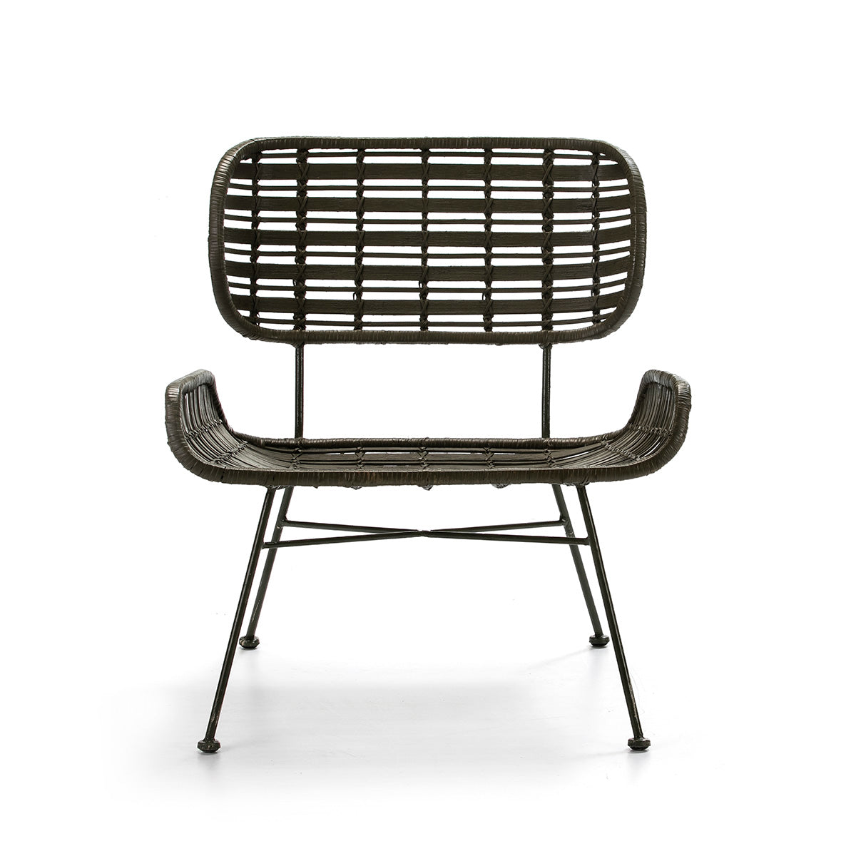 Sillón de mimbre y metal Sarzana