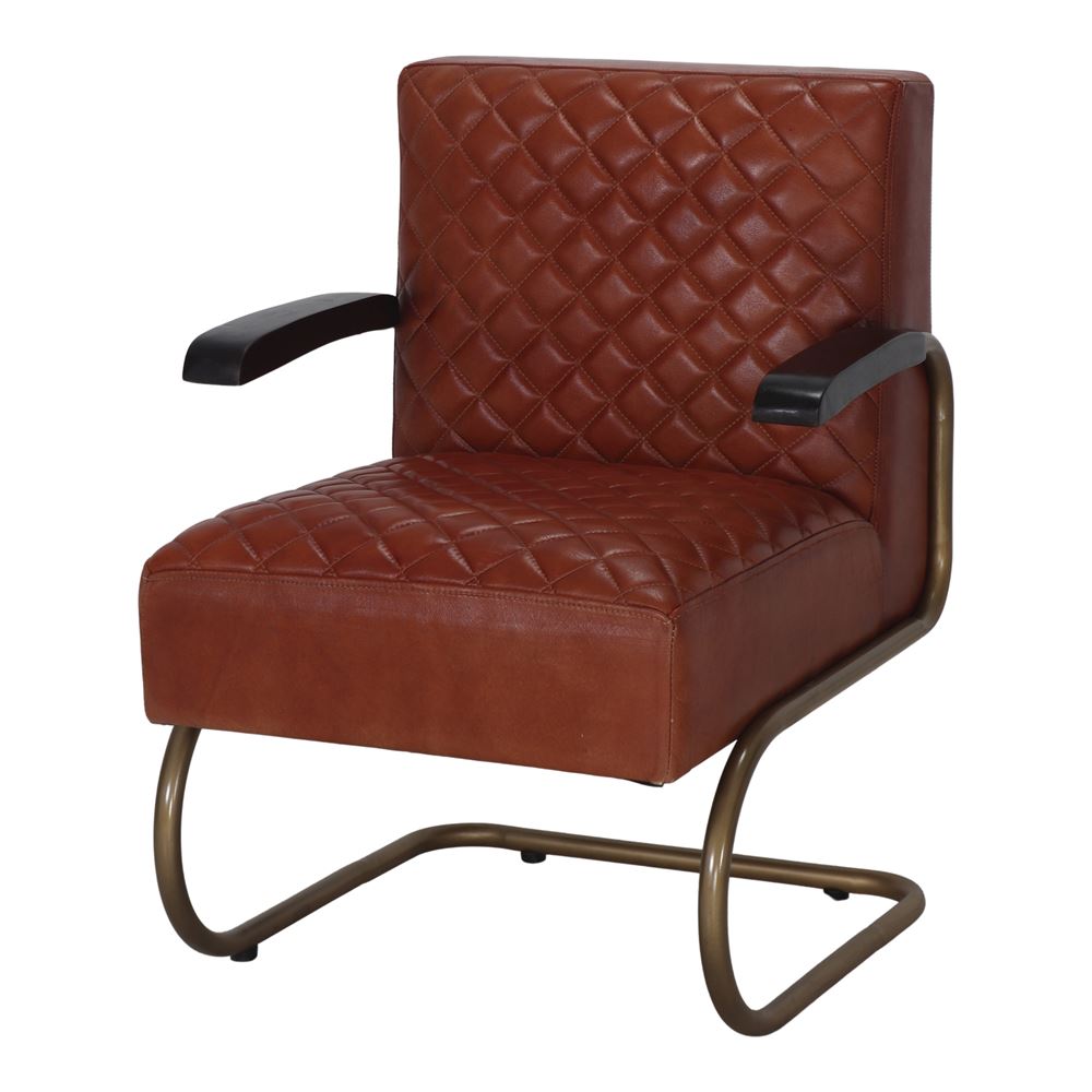 Sillón de piel y acero Avior
