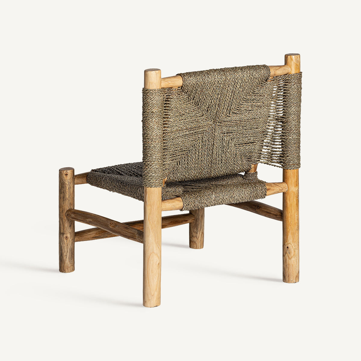 Sillón de rafia y teca Qawra