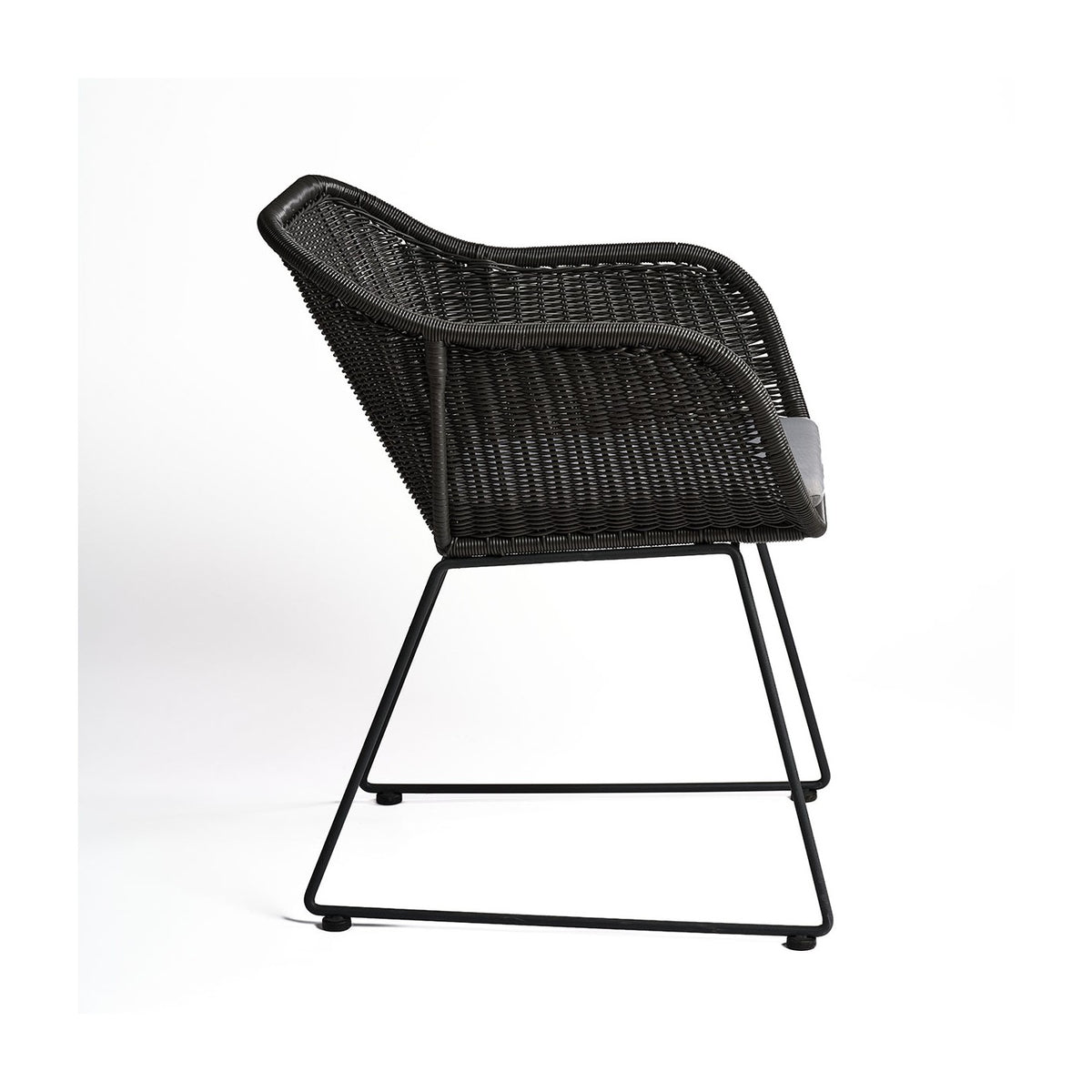 Sillón de exterior de ratán sintético gris Madeira