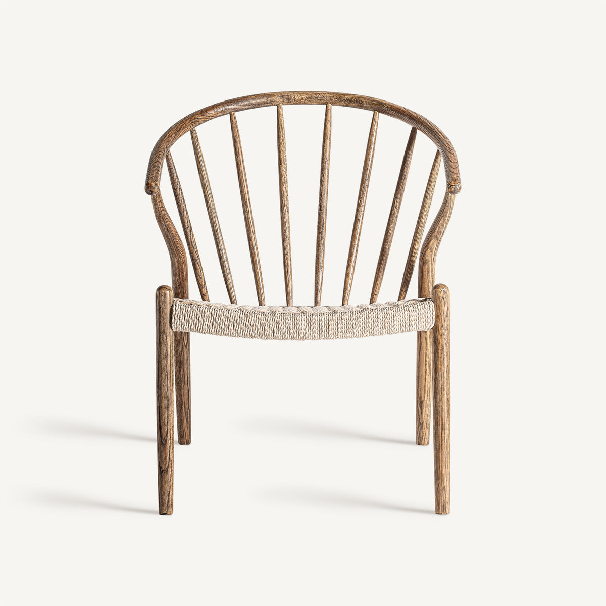 Sillón de roble y cuerda clara Ses Margalides
