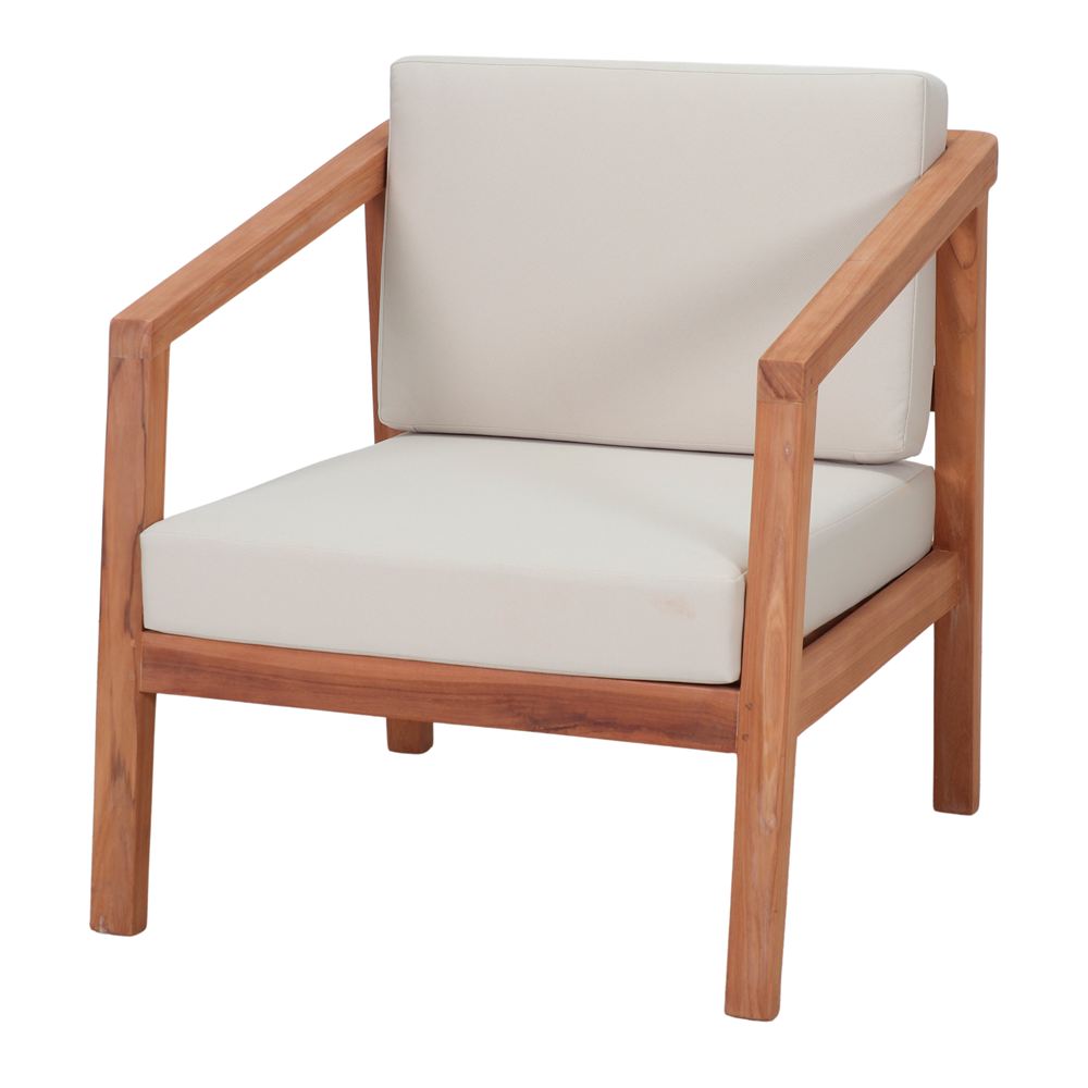 Sillón de teca con cojín Ravi
