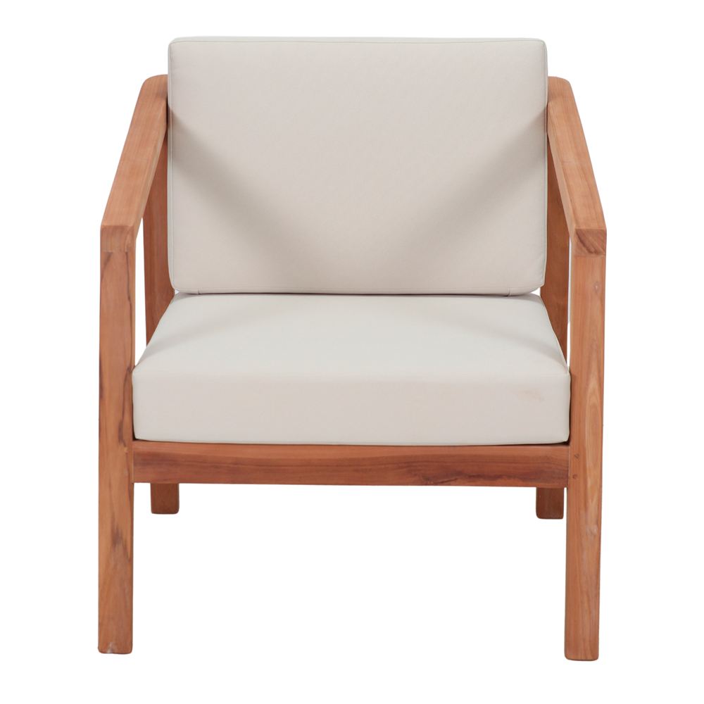Sillón de teca con cojín Ravi