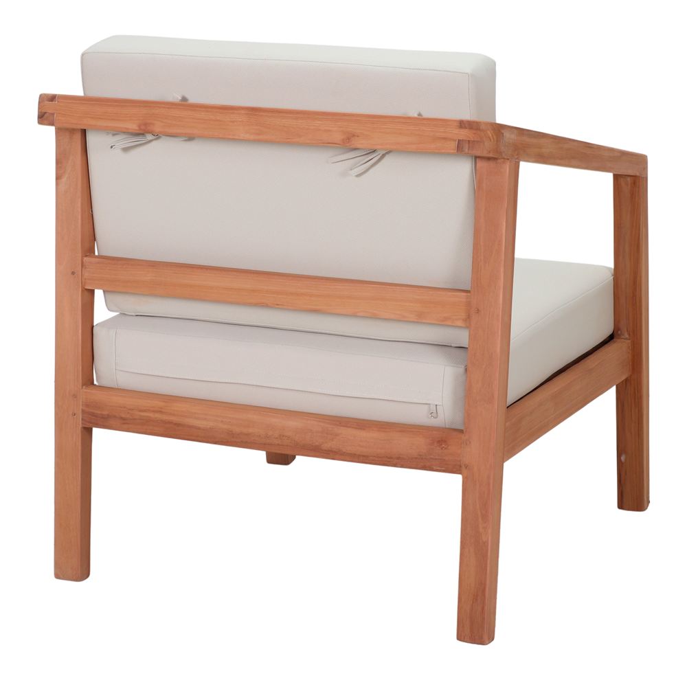 Sillón de teca con cojín Ravi