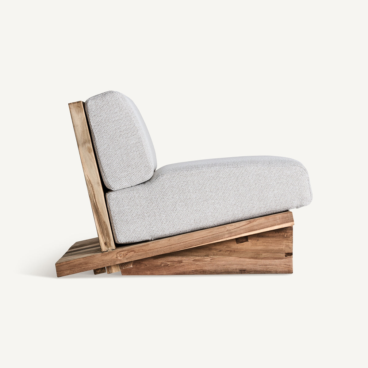 Sillón de teca reciclada y polipropileno Koločep