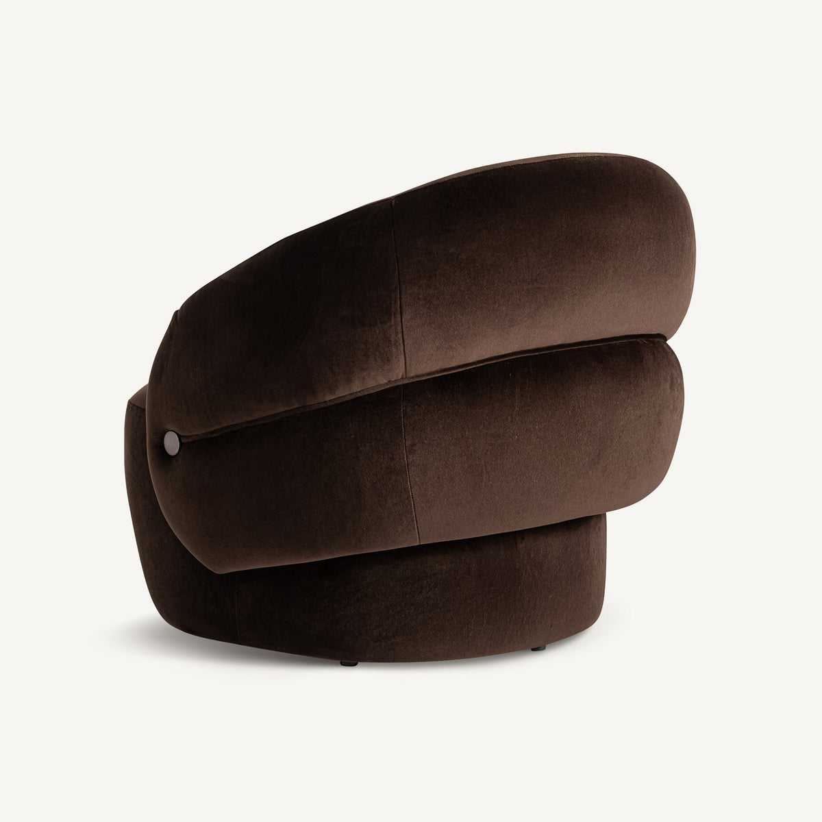 Sillón de terciopelo chocolate Cala Escondida