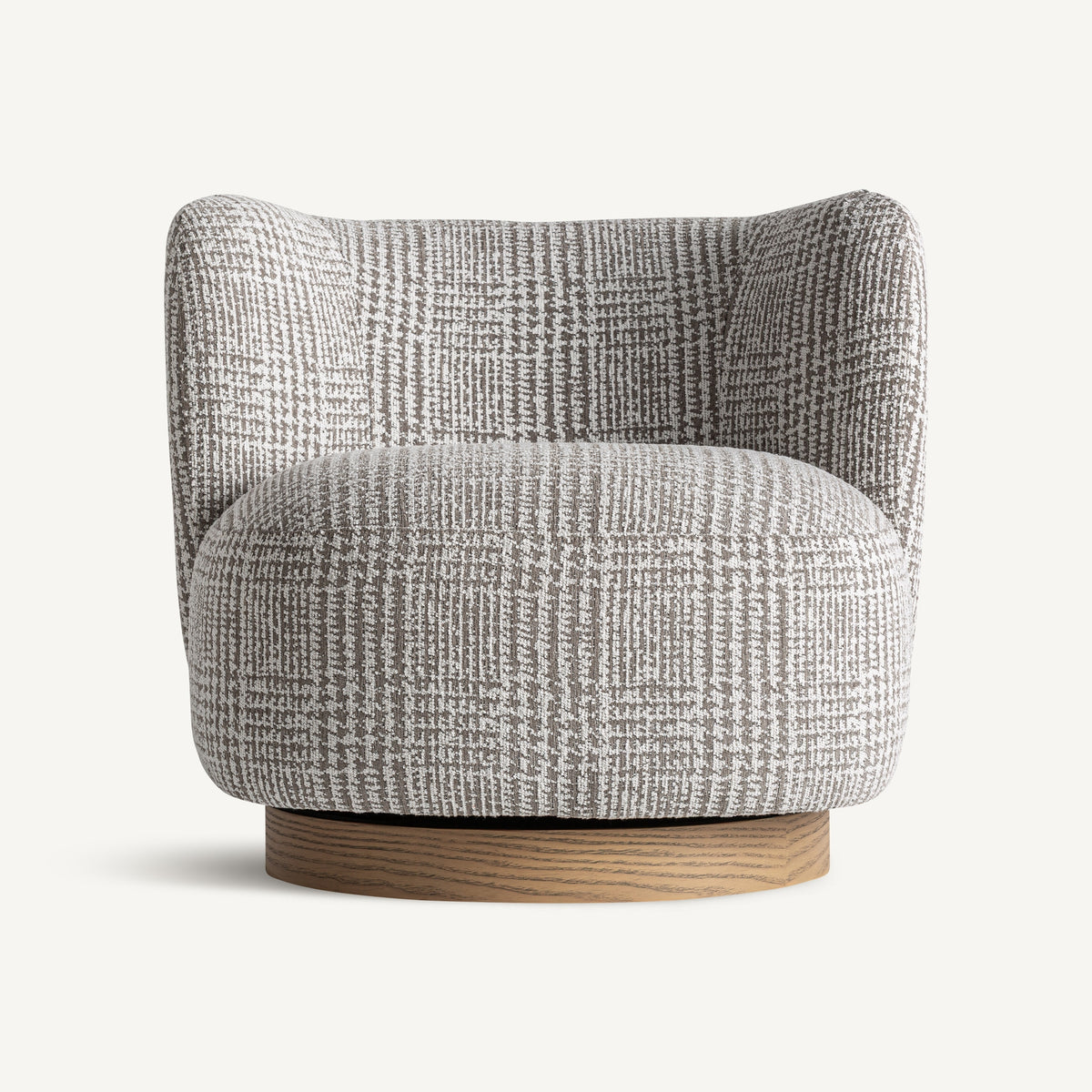 Sillón giratorio tapizado gris Sant Llorenç