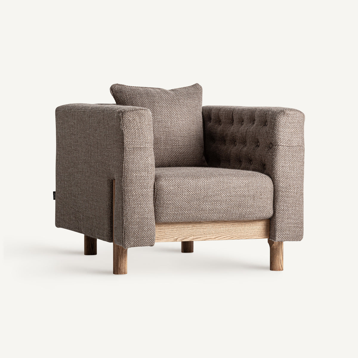 Sillón tapizado beige Cala Llonga