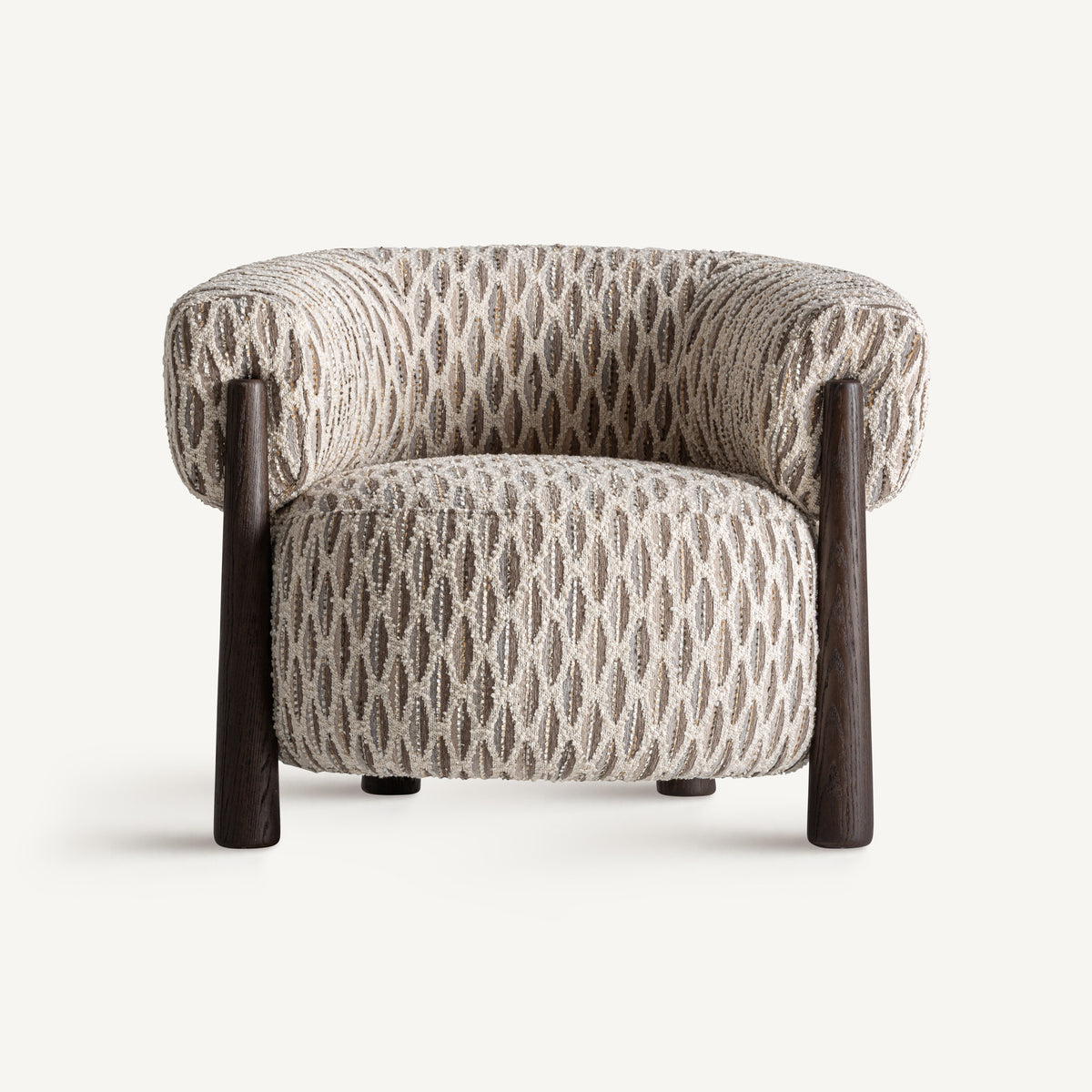 Sillón tapizado de fresno wengué Pašman