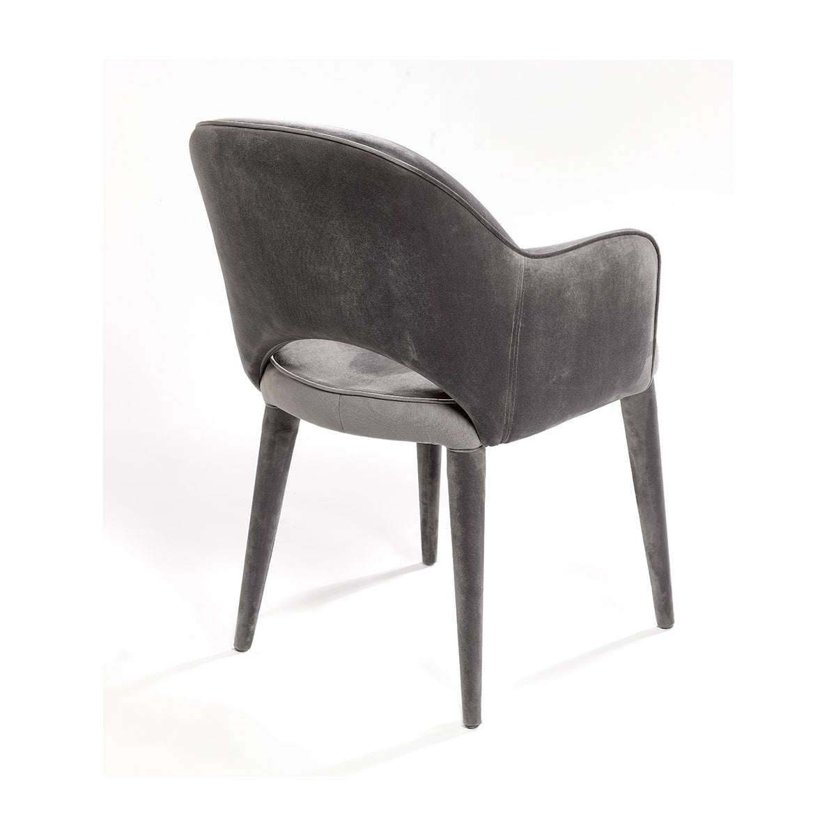 Sillón de terciopelo gris Paloma
