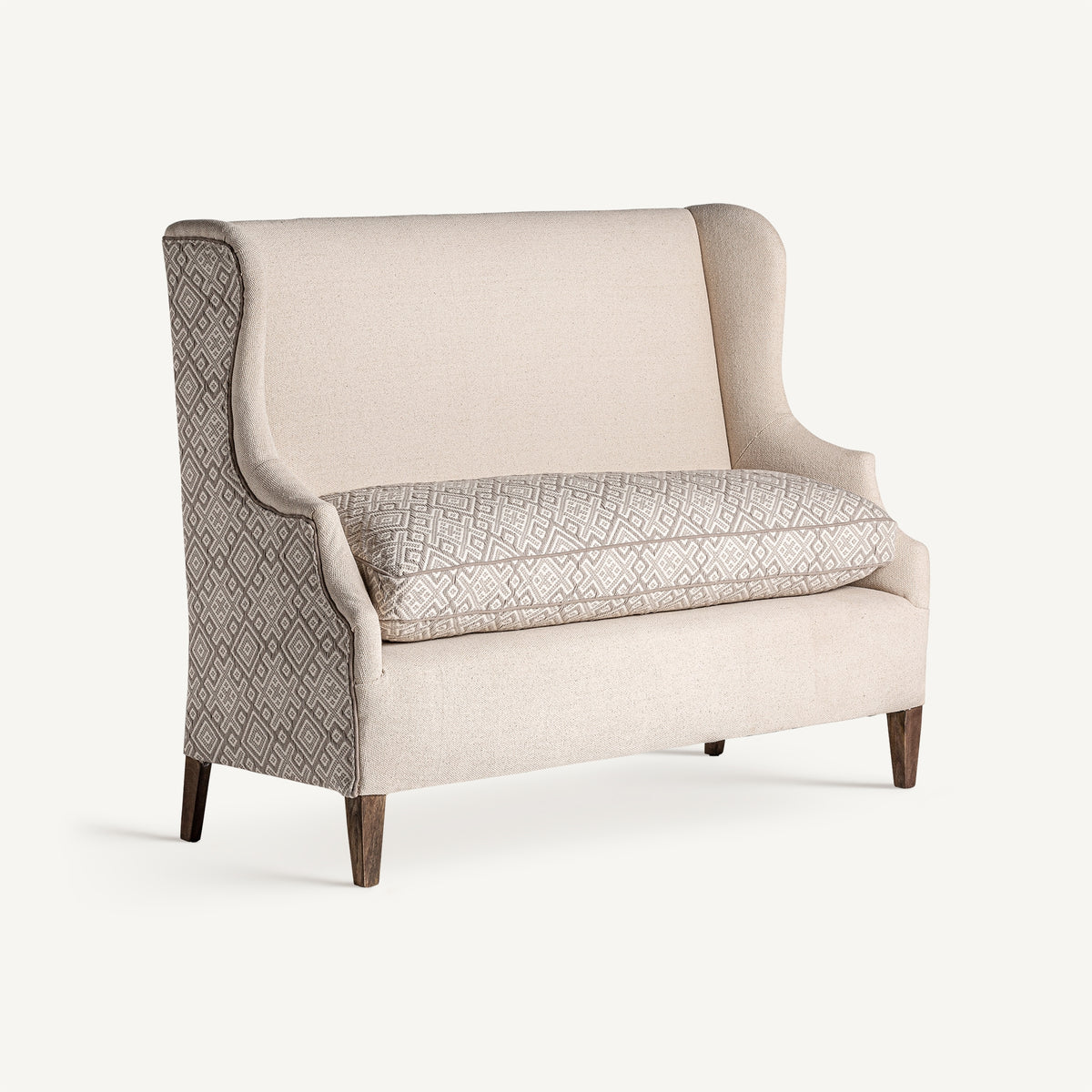 Sofá banqueta tapizado beige Es Puig