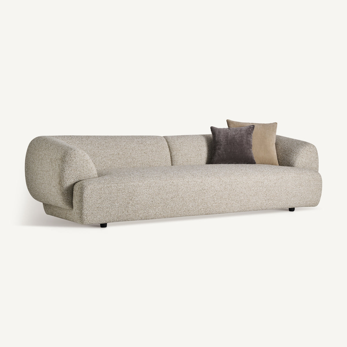 Sofá tapizado beige Calvi
