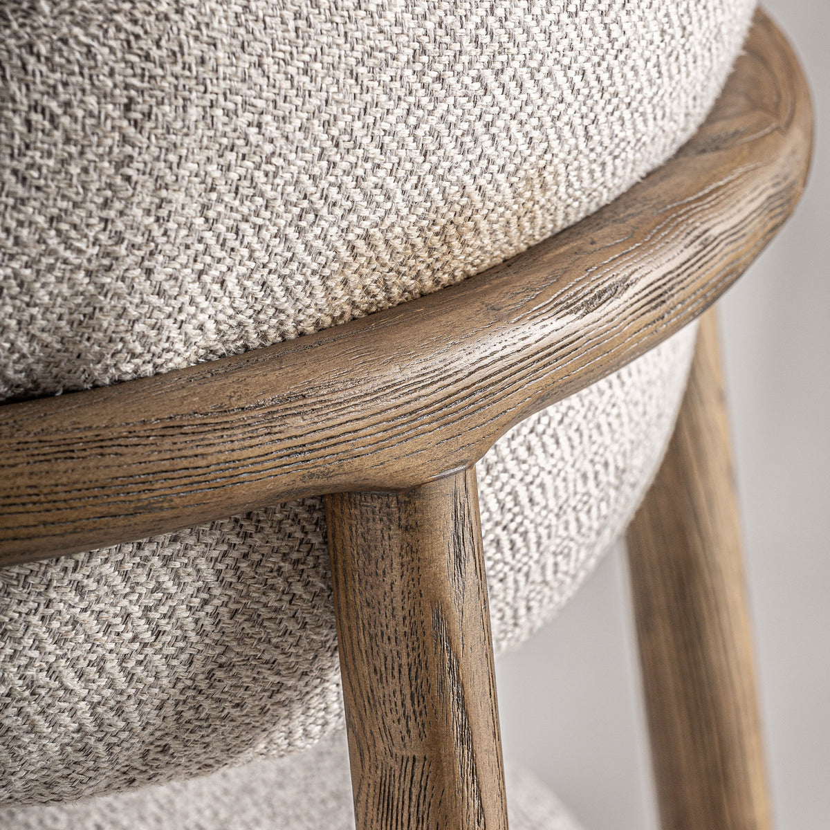 Taburete alto de fresno Valbonne beige 96 cm