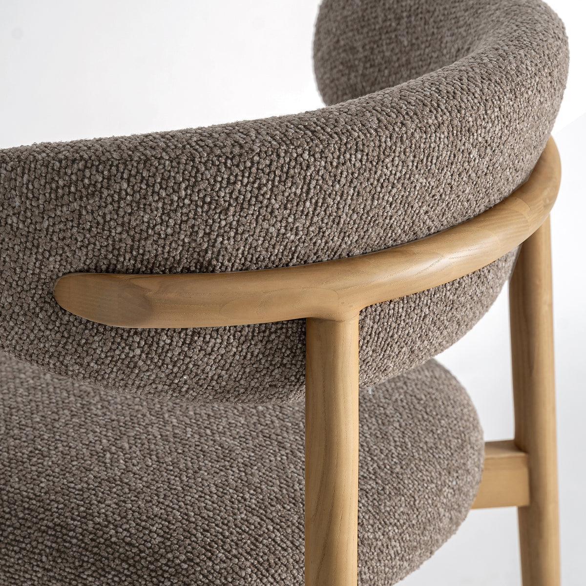 Taburete alto de fresno Valbonne topo 98 cm