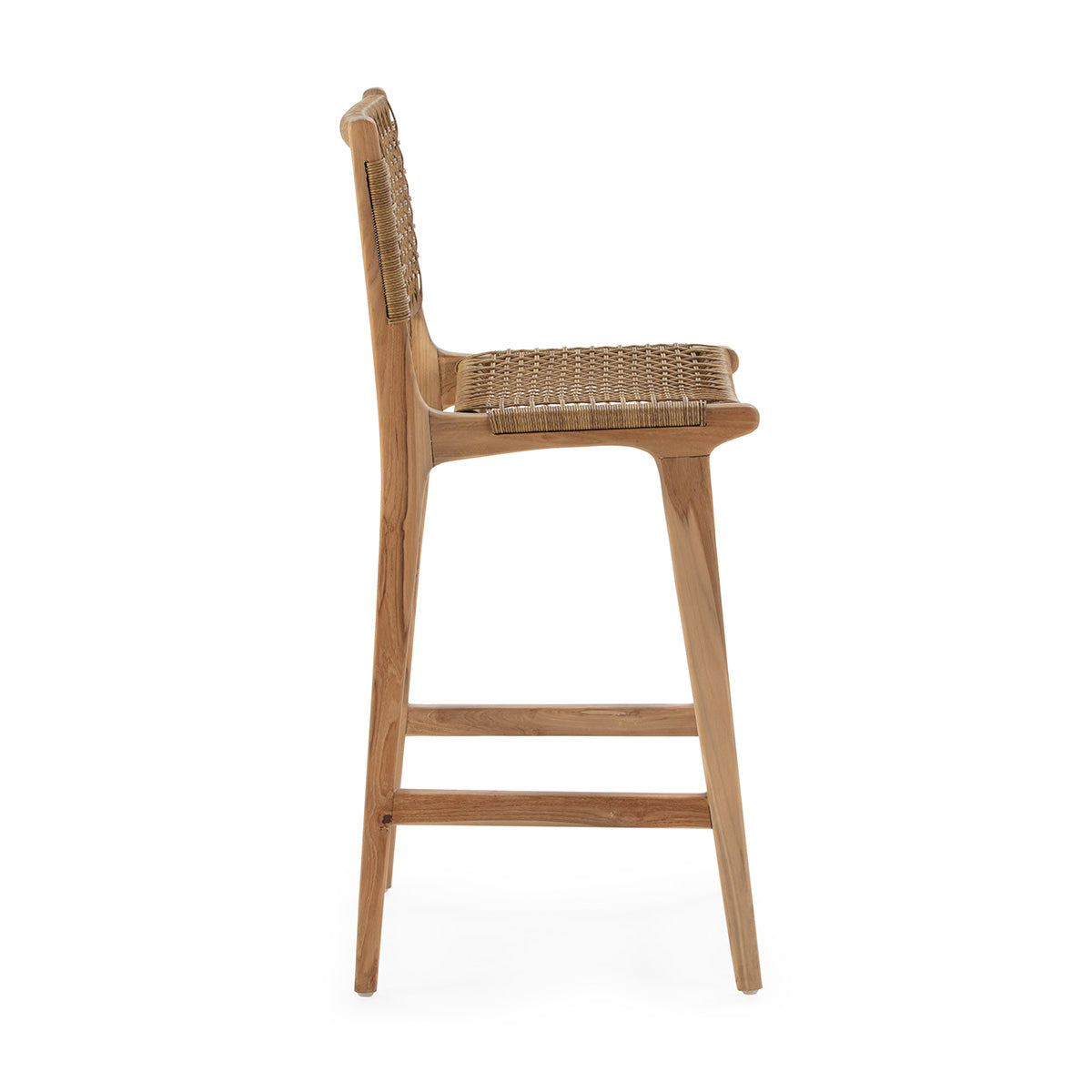Taburete de madera de teca Polichni