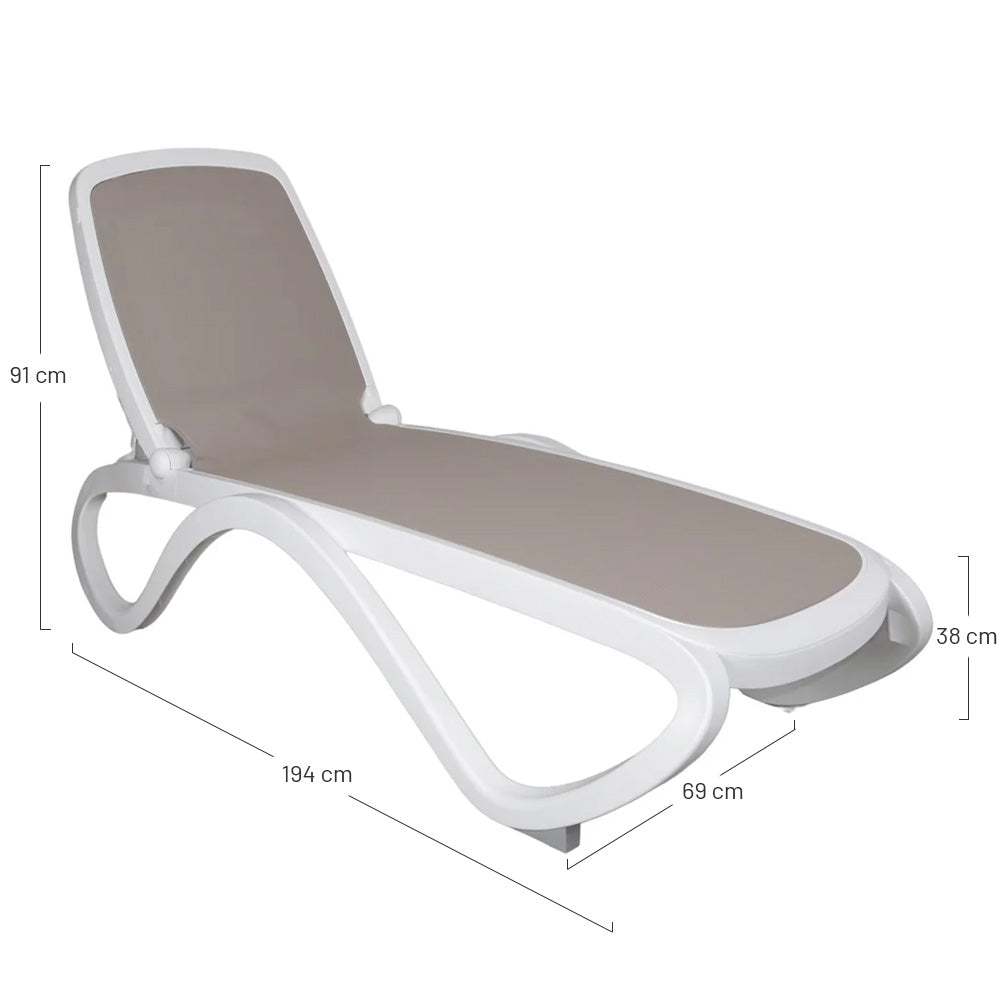 Tumbona de exterior reclinable Dante