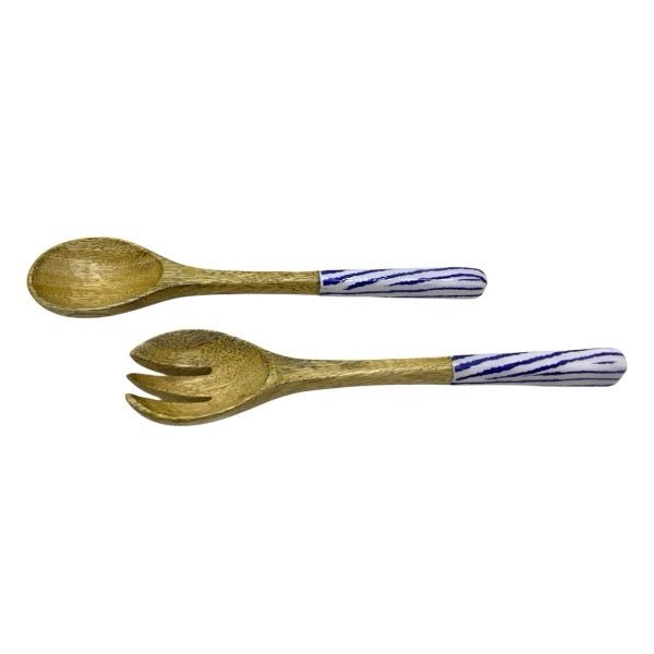 Utensilios de Servir de Madera Rayada - pino_y_jacaranda