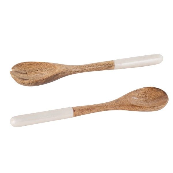 Utensilios de Servir de Madera y Nácar - pino_y_jacaranda