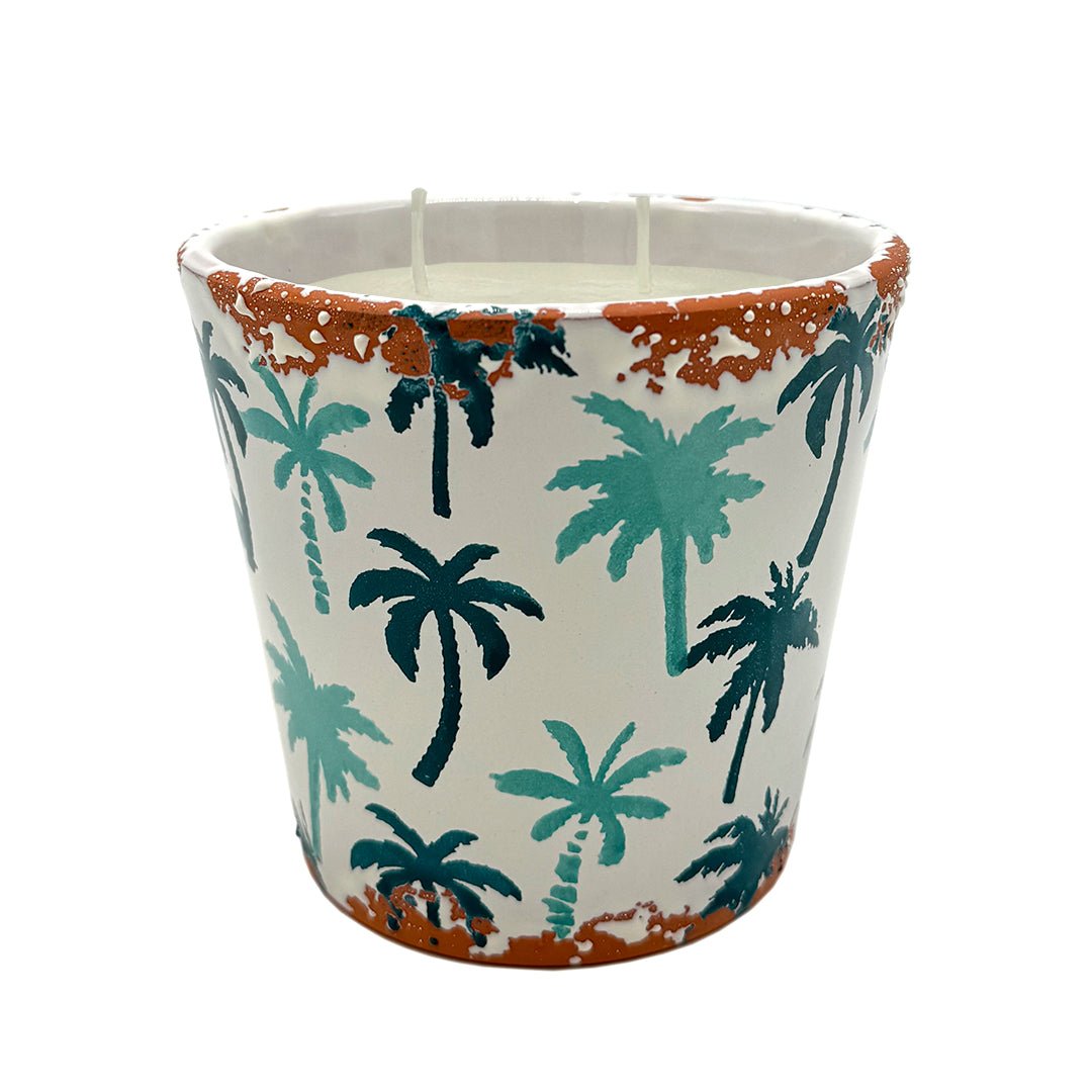 Vela Cerámica Palmeral Té Verde - #pino_y_jacaranda#