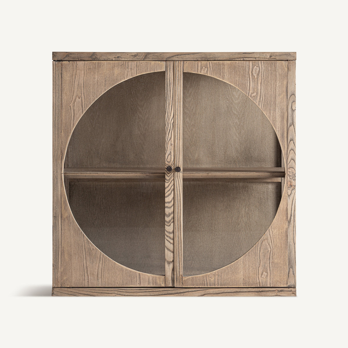 Vitrina modular de olmo y cristal Podgora