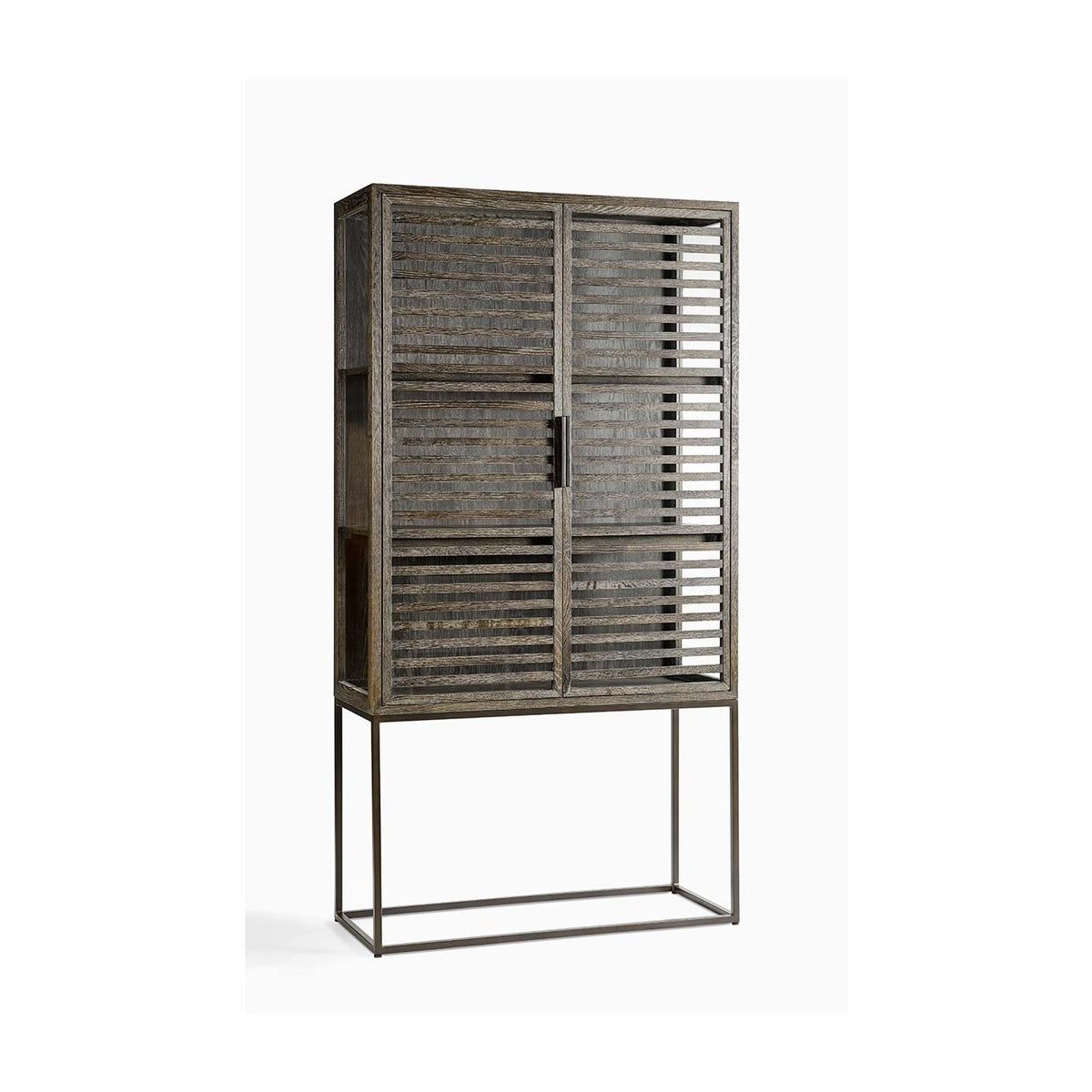 Vitrina de roble grisáceo y metal Bosque