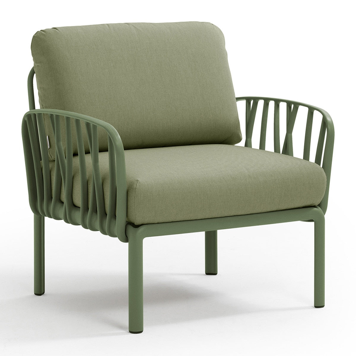 Set lounge Komodo con 2 sillones y mesa de centro Nardi – Sillón Komodo, verde / verde oscuro