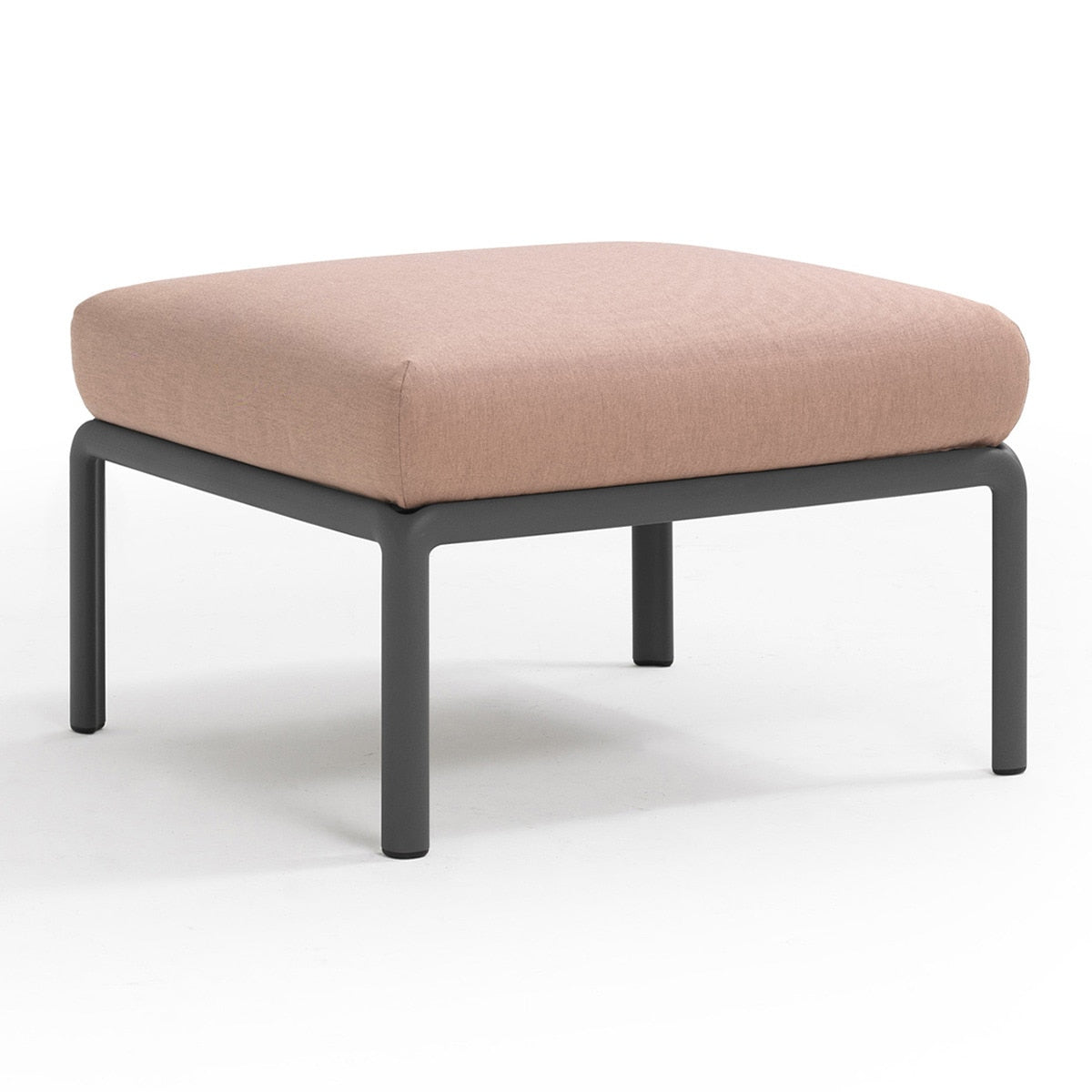Set de sofá rinconera Komodo con puf y mesa de centro Nardi – Puf Komodo, antracita / rosa