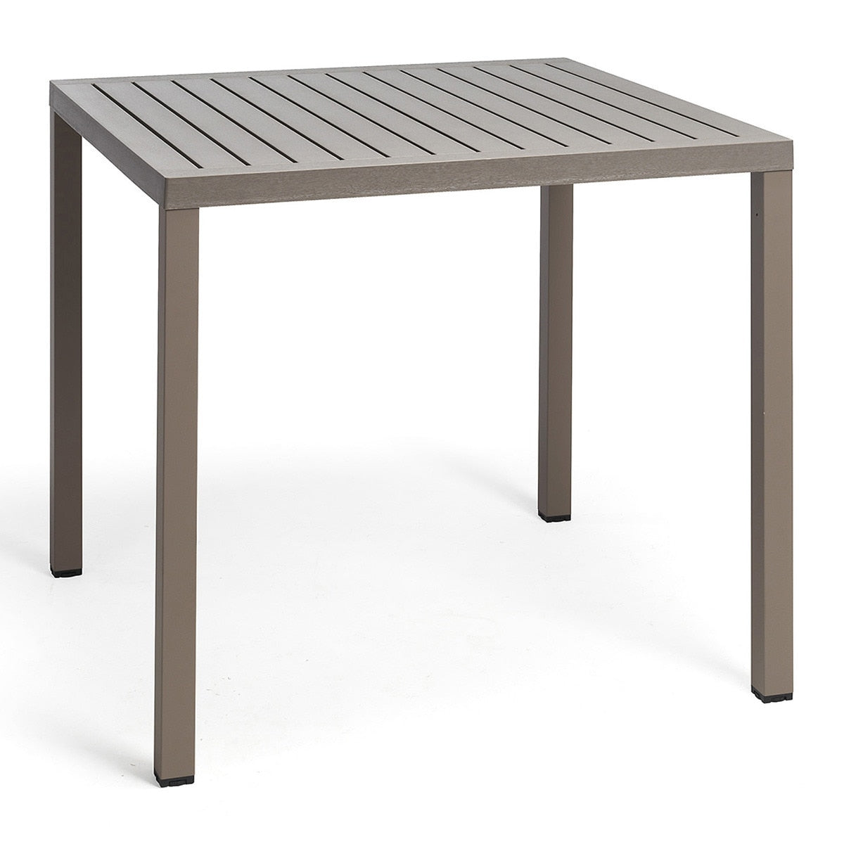 Set de mesa Cube y sillones Net Nardi – Mesa Cube 80 x 80, topo