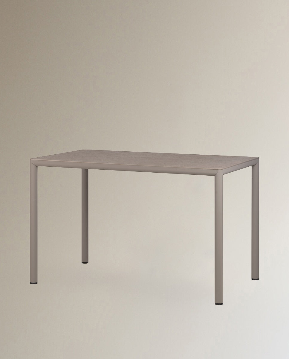 Set de comedor Piave con sillas Tiberina Nardi – Mesa Piave 119 x 69, topo