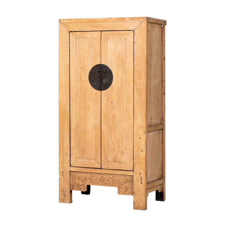 Armario antiguo natural de olmo con 2 puertas Francolí