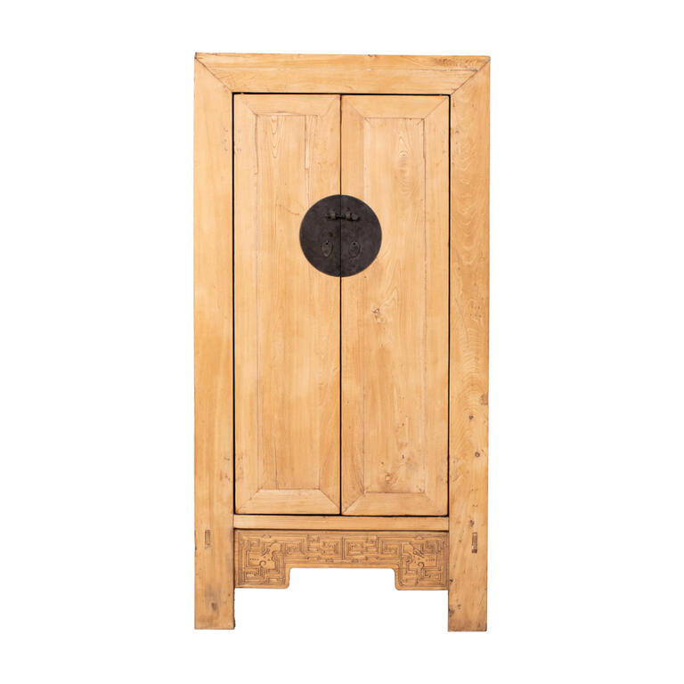 Armario antiguo natural de olmo con 2 puertas Francolí