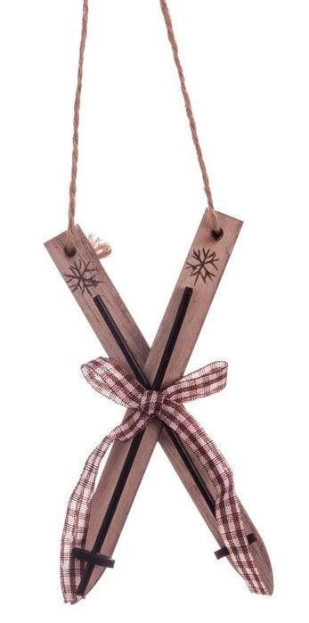 Adorno Navideño Esquís Madera - #pino_y_jacaranda#