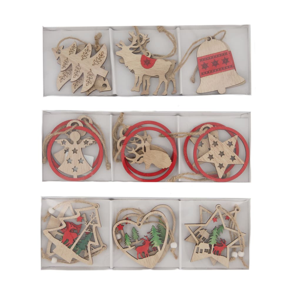 Adornos de Madera Navideños III - #pino_y_jacaranda#