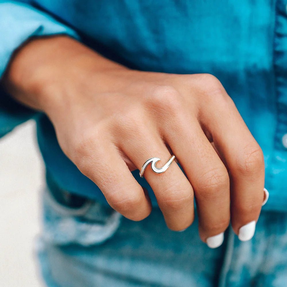 Anillo Ondas Esmaltado - #pino_y_jacaranda#