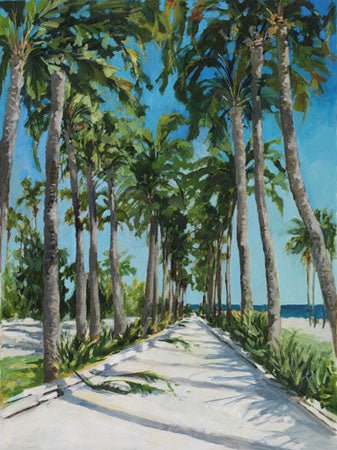 Cuadro Callejón de Palmeras - #pino_y_jacaranda#