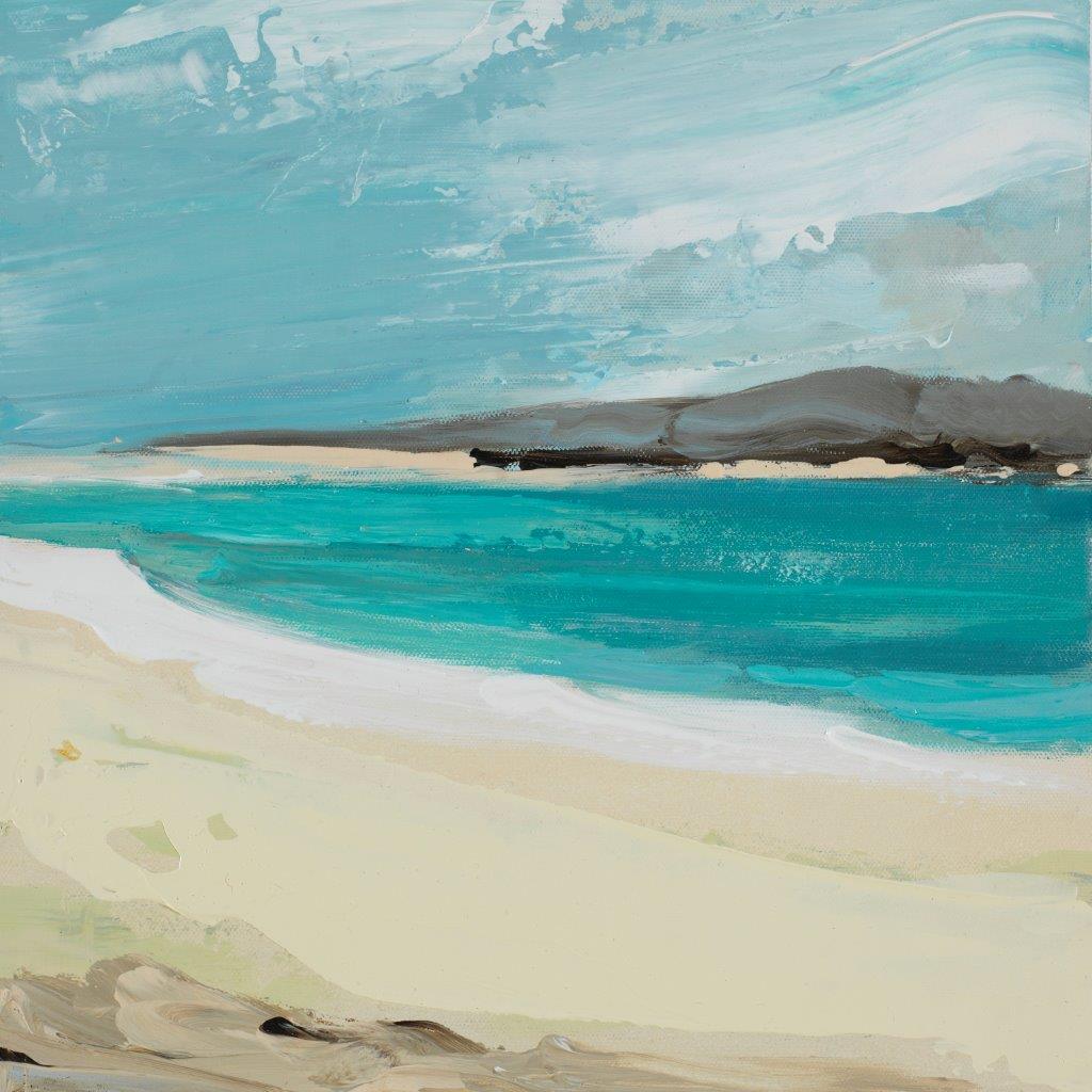 Cuadro Paisaje Playa y Roca I - #pino_y_jacaranda#